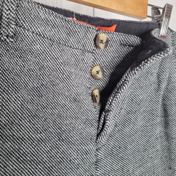 Anthropologie Cartonnier Mid Rise Gray Wool Blend Button Fly Slacks Womens 25 - Picture 2 of 7